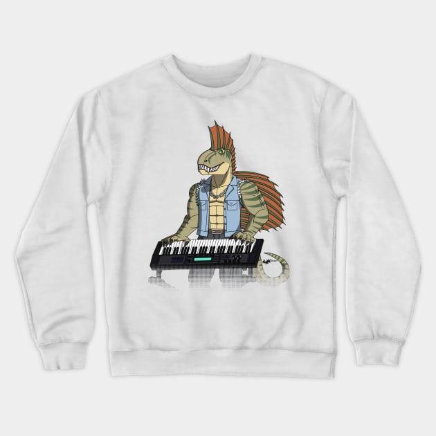 DINOMETAL - DIMETRODON (No Background) Crewneck Sweatshirt by AMP